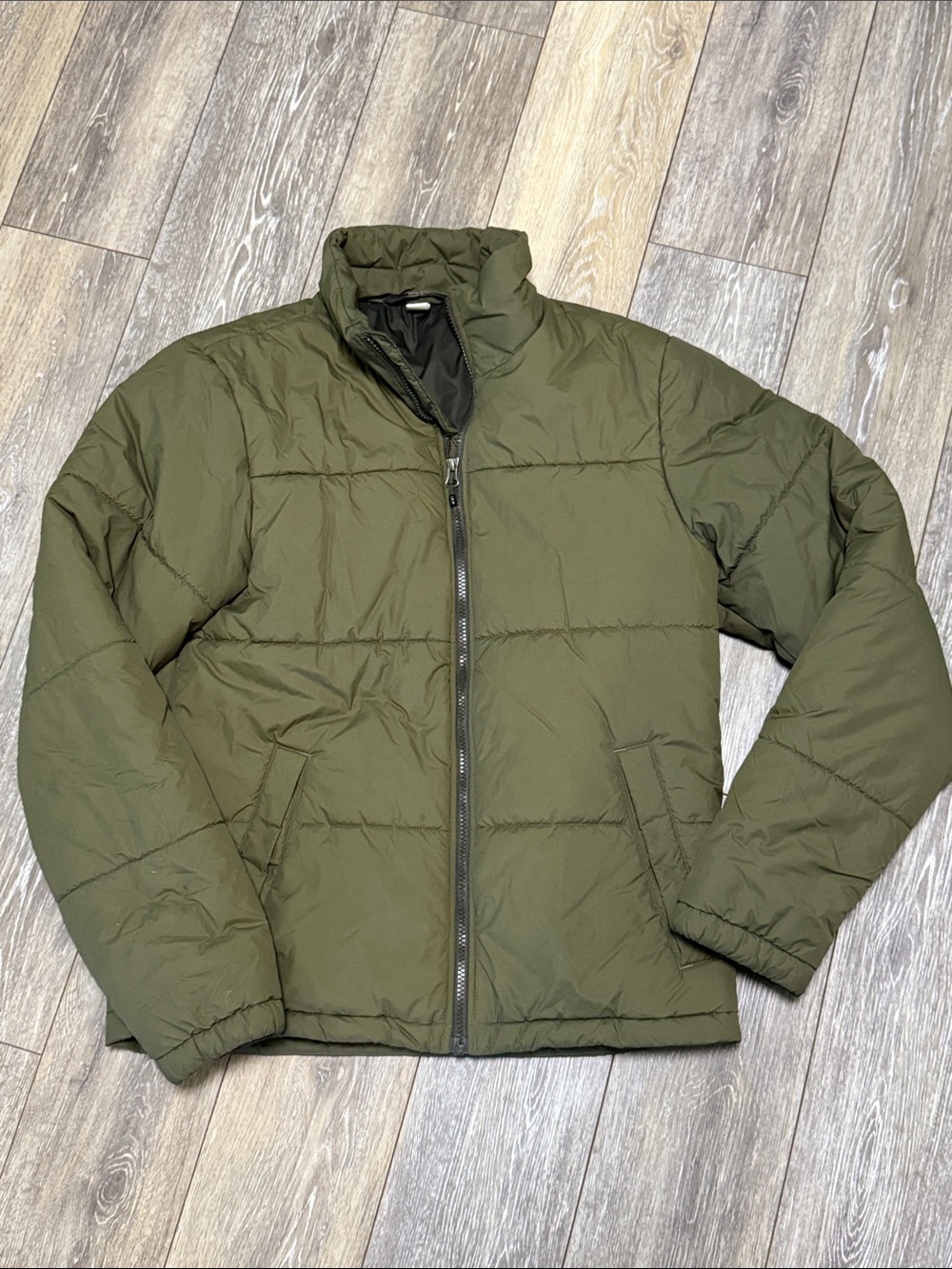 Olive Green Men's Quilted Puffer Jacket by REI Coop